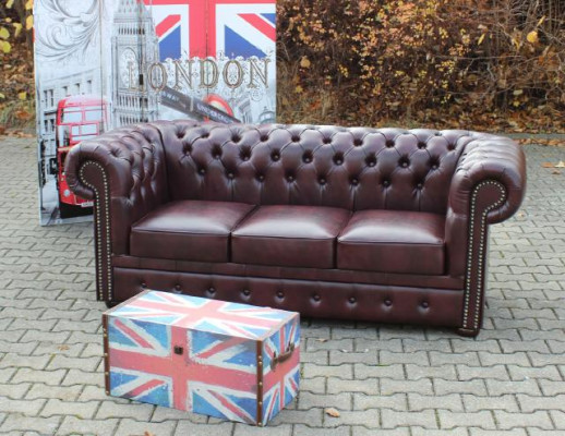 Chesterfield Sofa Couch Polster 3 Sitz Klassische Couchen Garnitur  Neu