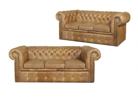 Chesterfield Designer Sofa Couch Polster Garnitur 3 Sitzer Napoli Sofas Möbel