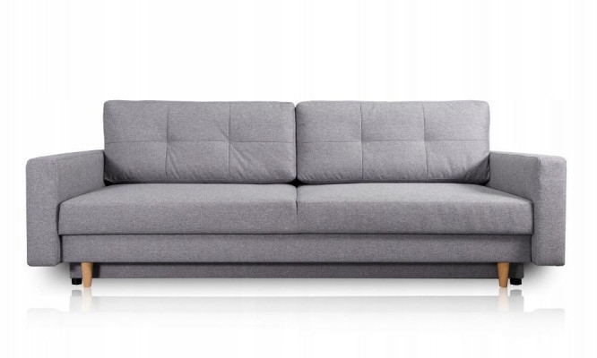 Sofa 3 Sitzer Grau Sofas Stil Luxus Wohnzimmer Modern Design Polster Stoff Neu