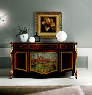 Design Möbel Luxus Barock Buffet Kommode Anrichte xxl Design Italienische Neu