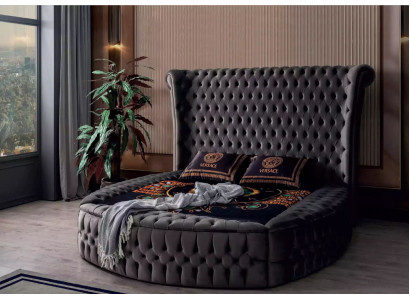 Bett Chesterfield Polsterbett Luxus Schlafzimmer Design Betten Textil Samt Neu